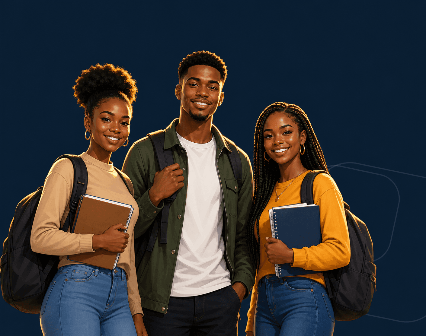 Étudiants africains prêts à apprendre le digital